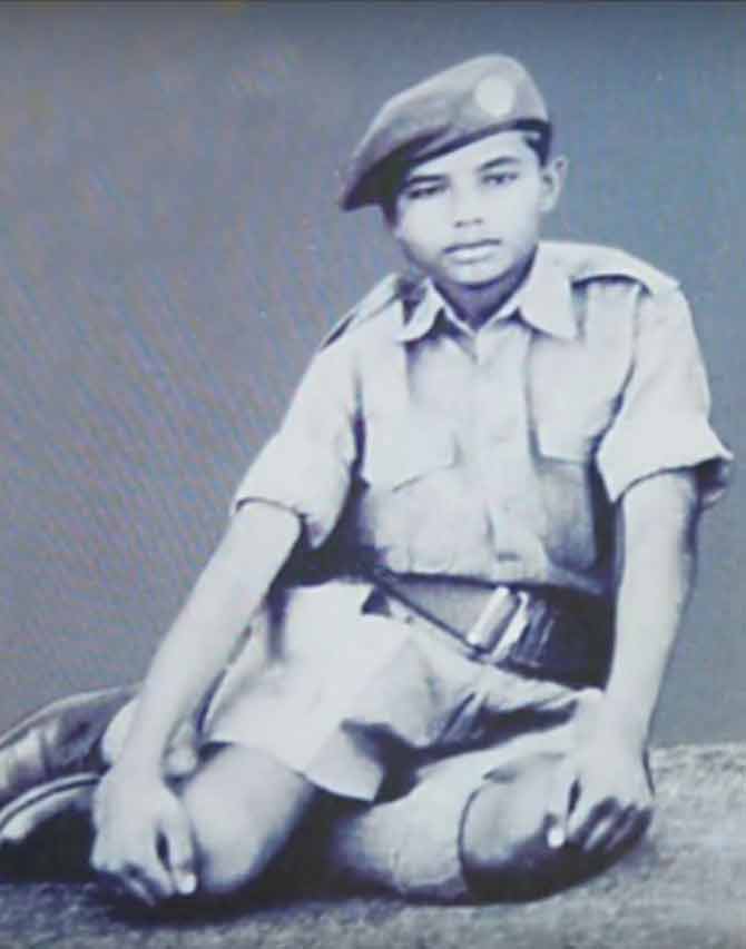 This young boy turned out to be one of the most popular leaders of modern India. Rising on his own merit, he detached from his personal life to put India first. He is seen here posing as a member of the NCC cadet. Pic/Youtube Screengrab