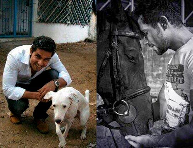 When it comes to animals, Randeep Hooda has a heart of gold. he is seen here with his pet dog Candy, and his horse Johny Walker. His love for horses is very well-known and he is a great horse-rider as well