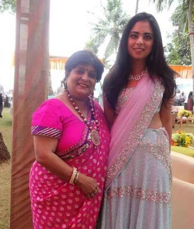 In picture: Isha Ambani poses for the camera at a wedding.