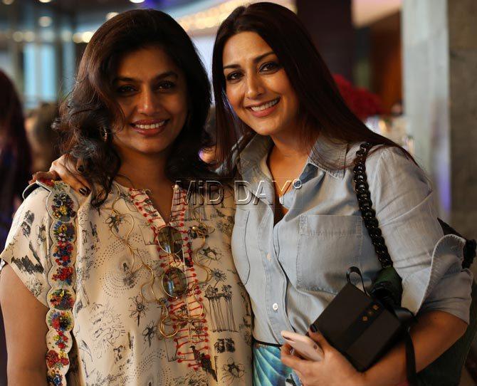 Pinky Reddy and Sonali Bendre at a high-tea at St Regis in Mumbai