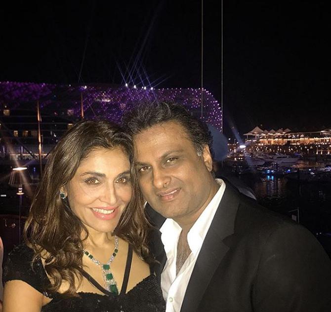 Queenie Singh and Rishi Sethia also seem to be fond of adventure and racing. The couple spotted at a Grand Prix Formula 1 racing event in Abu Dhabi 