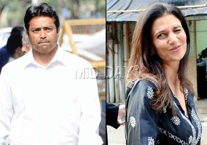 Days after tennis ace Leander Paes filed a petition in the family court seeking custody of his and his long-term partner Rhea Pillai's daughter, Aiyana, Pillai filed a complaint with the Bandra police alleging that Paes had locked her out of her own house. Pillai and Aiyana had left their house at The Jacker's building, Carter Road, for a party in Juhu and when Pillai came back, five men blocked her way, screamed at her and did not allow her to enter her house. She alleged that Paes had done this to lock her out of the house. Pillai later told mid-day that she was glad her daughter wasn't with her and that she had left her at Rani Mukherjee's house. 