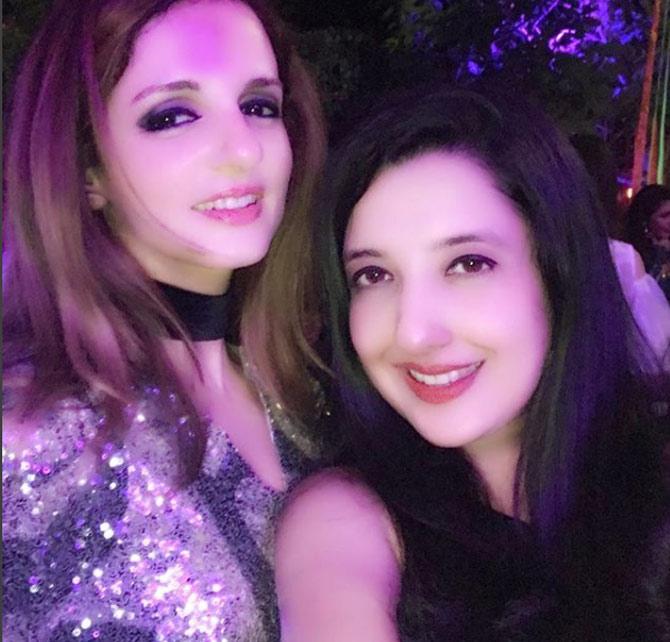 In picture: Amy Billimoria at Farah Khan's birthday bash. She is seen having a gala time with Sussanne Khan