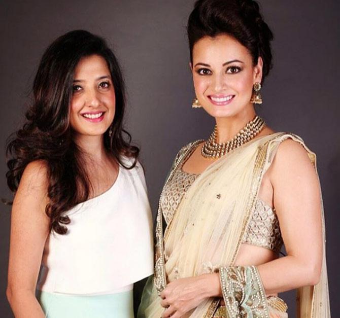In picture: Amy Billimoria is seen here with Bollywood actress Dia Mirza