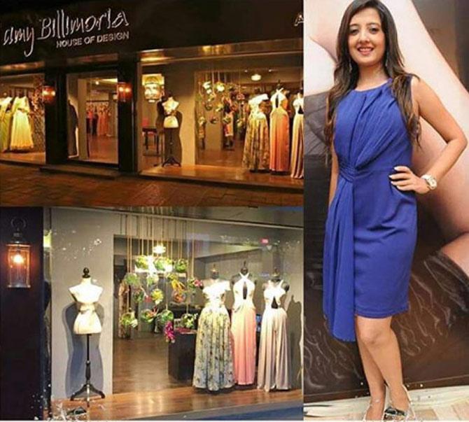 Amy Billimoria also has a line of ethnic sarees with hand-woven fabrics from Maharashtra, Manipur, Gujarat, Bangalore and Banaras which she showcases at the 'Amy Billimoria House of Design' in Mumbai