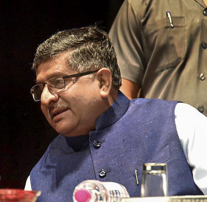 Ravi Shankar Prasad is a lawyer, politician and the current Union Minister holding Law and Justice and Electronics and Information Technology portfolio in the Government of India. A member of the Bharatiya Janata Party, Prasad represents the state of Bihar as a Member of Parliament in the Rajya Sabha. During the NDA Government under Atal Bihari Vajpayee's prime ministership, Prasad held the position of Minister of State in the Ministry of Coal and Mines, the Ministry of Law and Justice, and the Ministry of Information and Broadcasting. He is also a designated senior advocate in the Supreme Court of India 
