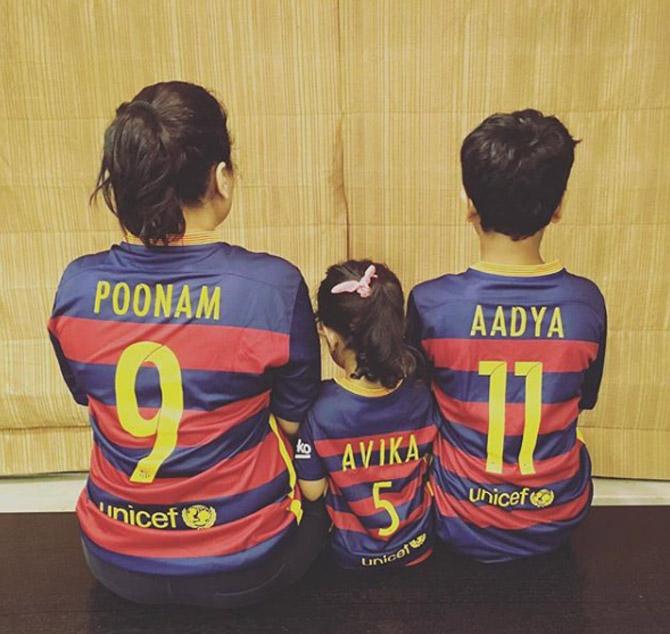 Poonam Mahajan's close bond with her children Aadya and Avika, has meant that the trio often spend time together, as a unit