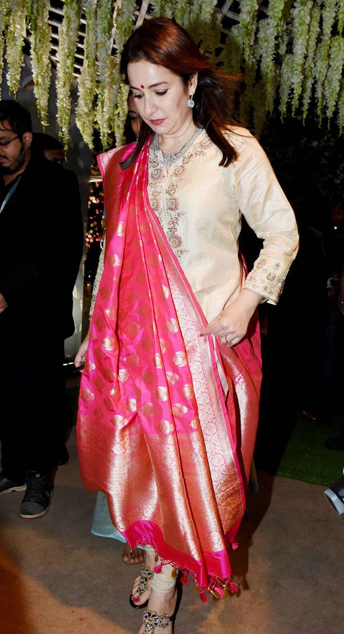 Anjali Tendulkar attended Poorna Patel's wedding reception with Namit Soni in Mumbai