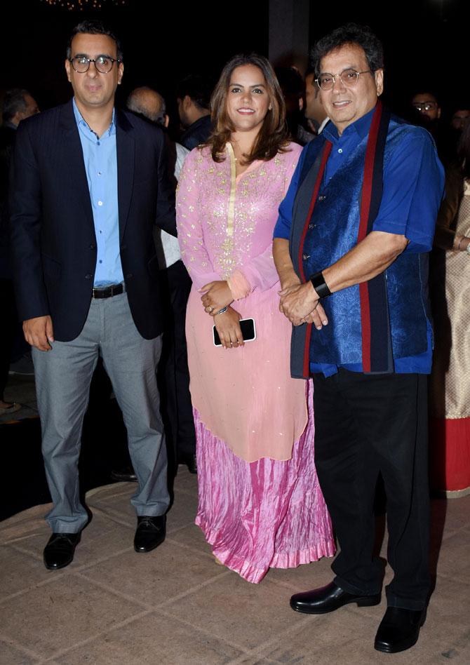 Subhash Ghai and family attended Poorna Patel's wedding reception with Namit Soni in Mumbai