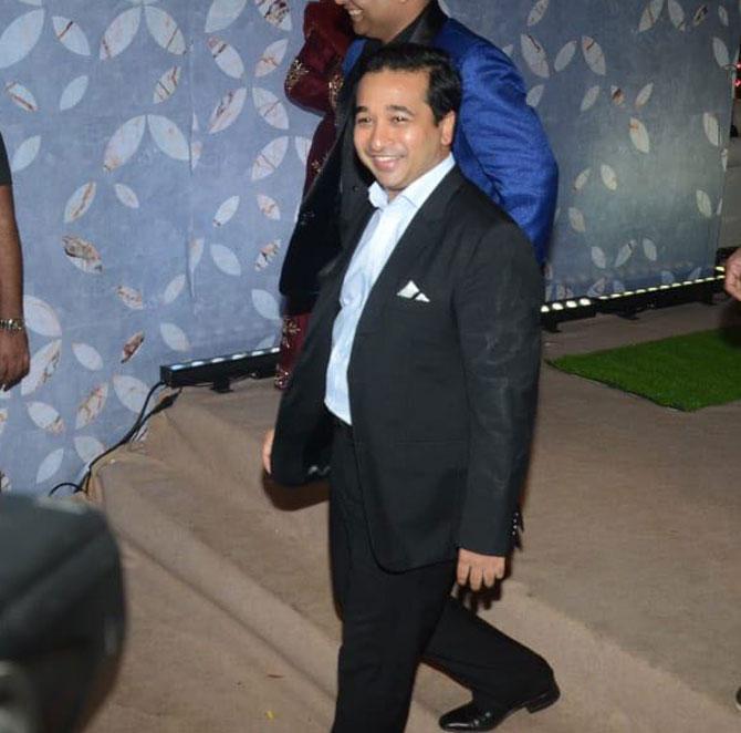 Narayna Rane's son and NCP leader Nitish Rane attended Poorna Patel's wedding reception with Namit Soni in Mumbai