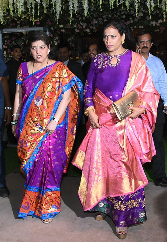 Raj Thackeray's wife Sharmila Thackeray attended Poorna Patel's wedding reception with Namit Soni in Mumbai