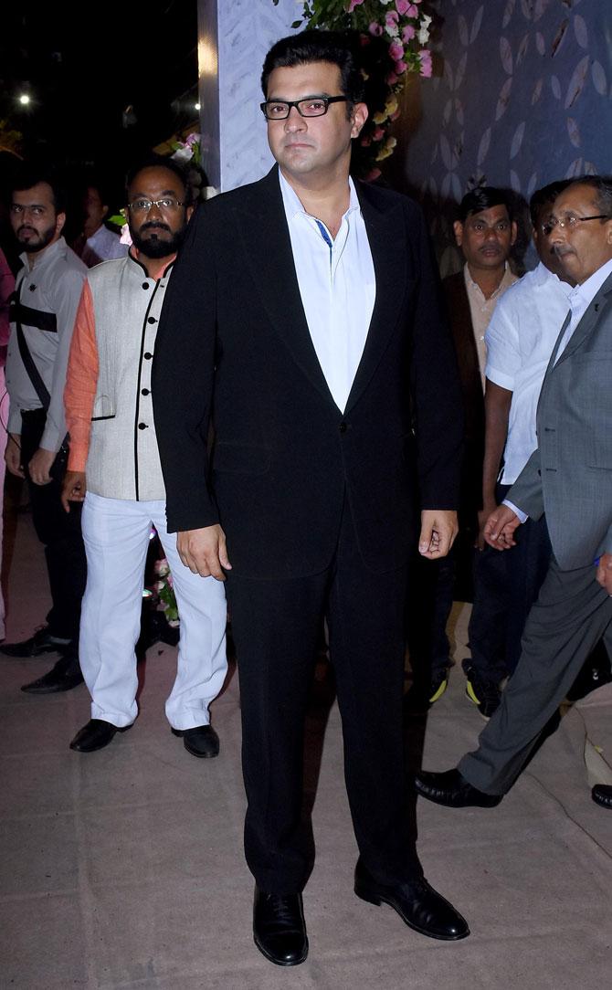 Siddharth Roy Kapur attended Poorna Patel's wedding reception with Namit Soni in Mumbai