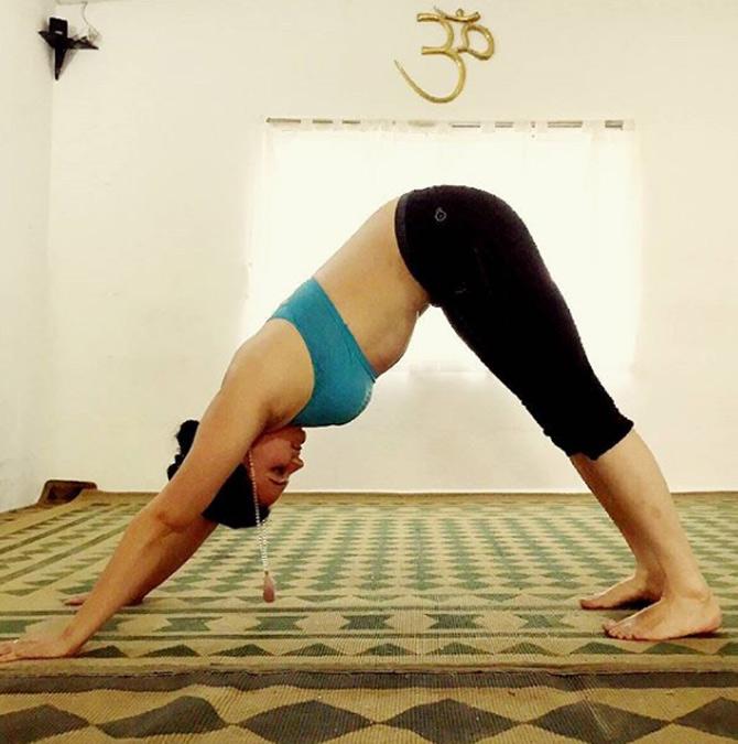 Rimi Sodhi shared this photo with the following caption: 'Yoga is like music. The rhythm of the body, the melody of the mind, and the harmony of the soul creates the symphony of life.' B.K.S. Iyengar