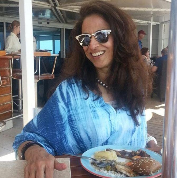 Shobhaa De's inner foodie seems to be taking in this delicious-looking cruise meal