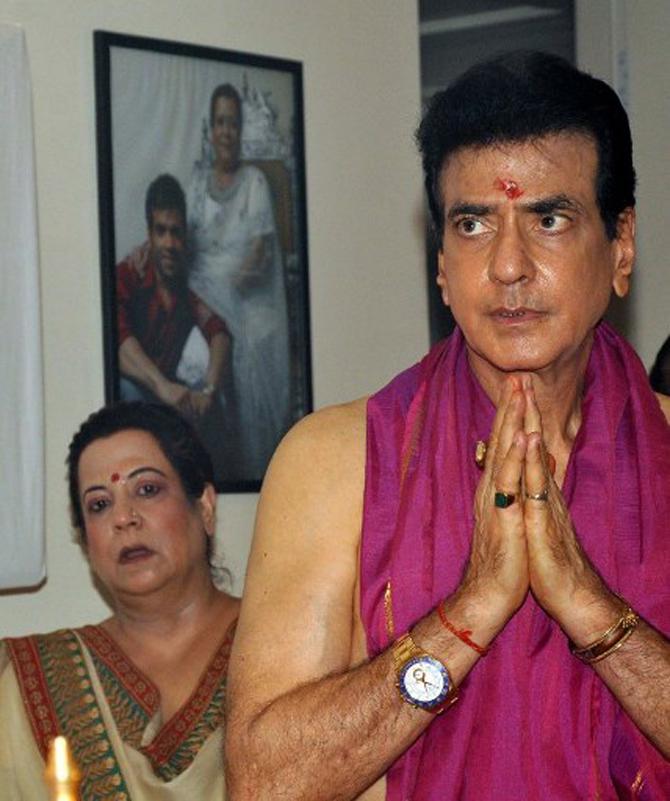 Shobha Kapoor: Bollywood superstar Jeetendra got married to Shobha,  who was then working as an air hostess with British Airways. Today, Shobha Kapoor is an Indian television and film producer. She is the Managing Director of Balaji Telefilms, a TV serial production house run by their daughter, Ekta Kapoor. Pic/AFP