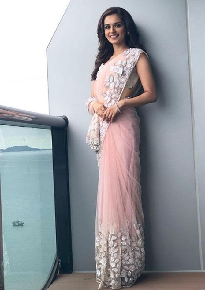 When asked how she relates with typical Indian fashion, Manushi Chhillar replied: 'I think India has a rich history and we always take so much pride in the amount of diversity that we have. When it comes to fashion, the diversity is even more