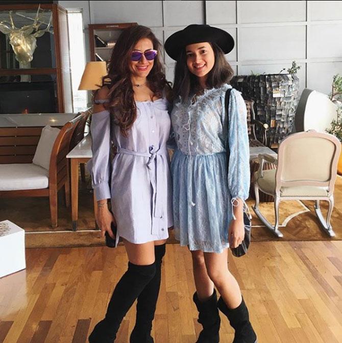 In picture: Yasmin Karachiwala twinning with her daughter