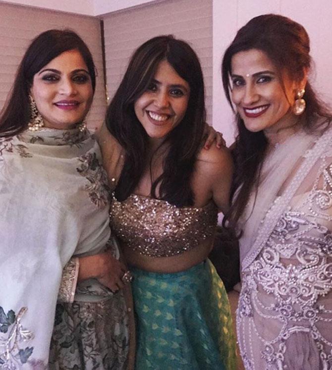 Yasmin Karachiwala with Ekta Kapoor and Alvira Agnihotri