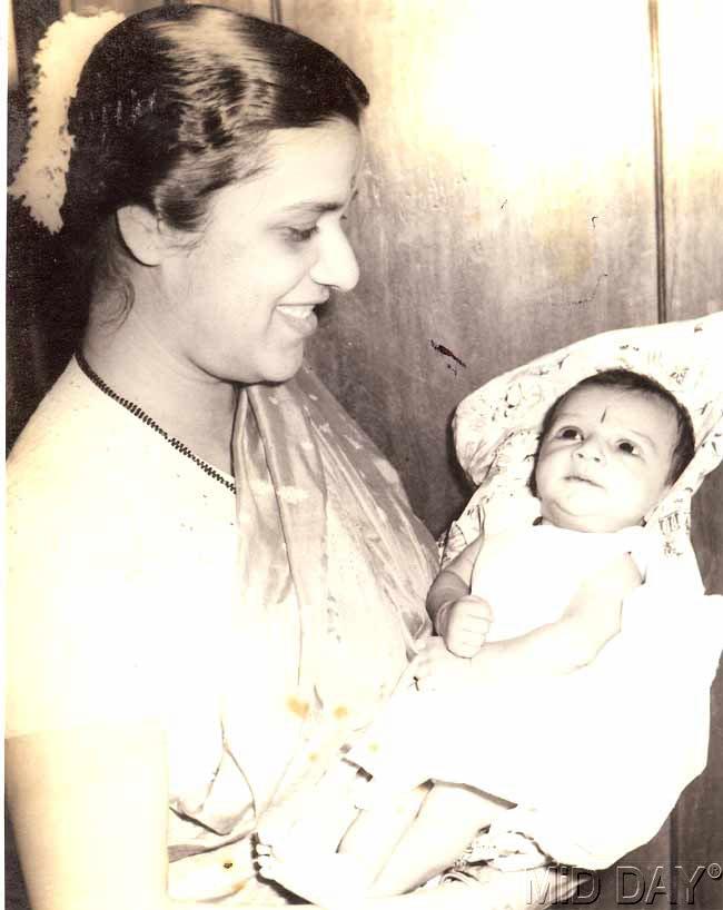 Madhur Bhandarkar, as an infant, with his mother Shanta Bhandarkar. The filmmaker's mother passed away on February 20, 2015.