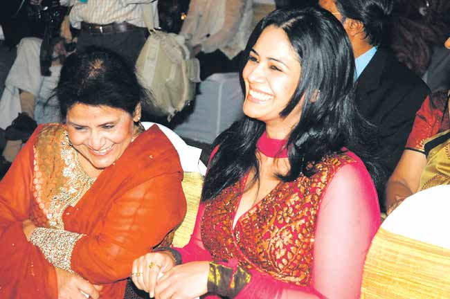 TV actor Mona Singh photographed with her mother enjoying a candid moment.