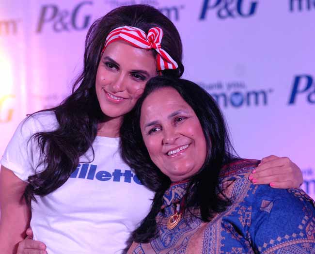 Neha Dhupia and her mom Manpinder Singh. 'My mother has encouraged me to give my best shot in whatever I do. She has been the strongest pillar of my life. Her extreme reactions are seen only when I am unwell otherwise she is very supportive,' Neha had said in an old interview with IANS.