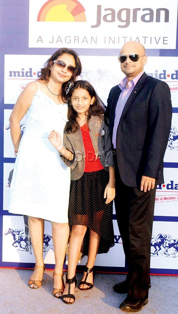 Gautam Mukherjee of Hyundai Motors India. Ltd with wife Sugata and daughter