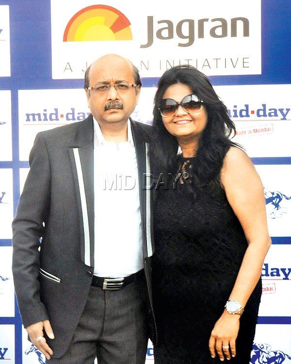 Tushar Mehta of J K Advertisers with wife