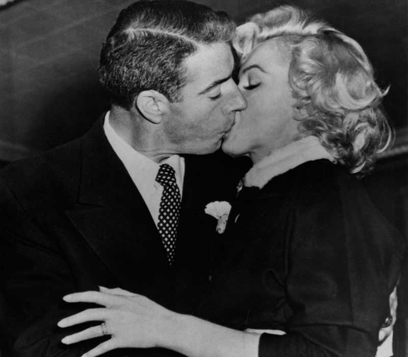 Marilyn Monroe with her husband, former baseball player Joe Di Maggio in 1954. Pic/AFP