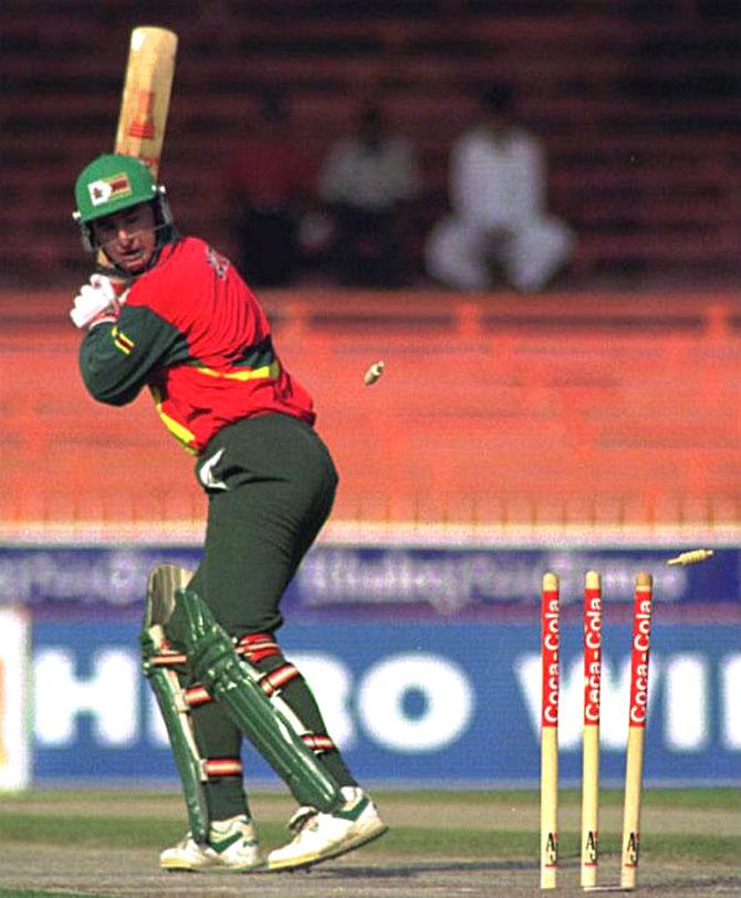 Alistair Campbell: The former Zimbabwe skipper never quite lived up to his reputation of a talented batsman, and his World Cup record is even more embarrassing. In 19 games, Campbell managed merely 281 runs at an average of 16.52. He made one half-century while being dismissed for a duck three times. Pic/AFP
