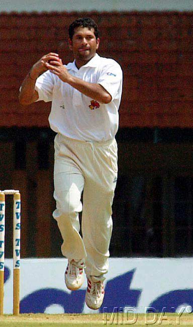 Sachin Tendulkar's first Test victim was Australian Merv Hughes.