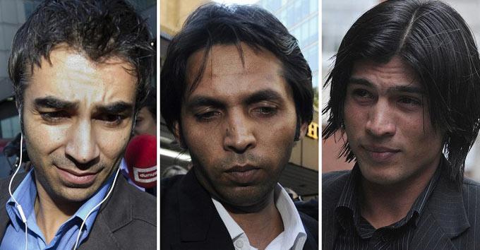 After being found guilty of spot fixing, three Pakistan cricketers were handed jail terms. Former Pakistan skipper Butt was sentenced to 30 months in prison while fast bowlers  were handed one year and six months sentences respectively. Pic/ AFP