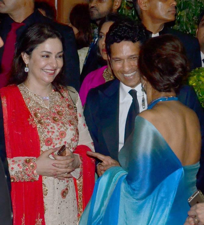 In picture: Sachin and Anjali Tendulkar in a candid conversation with Shobhaa De at an event