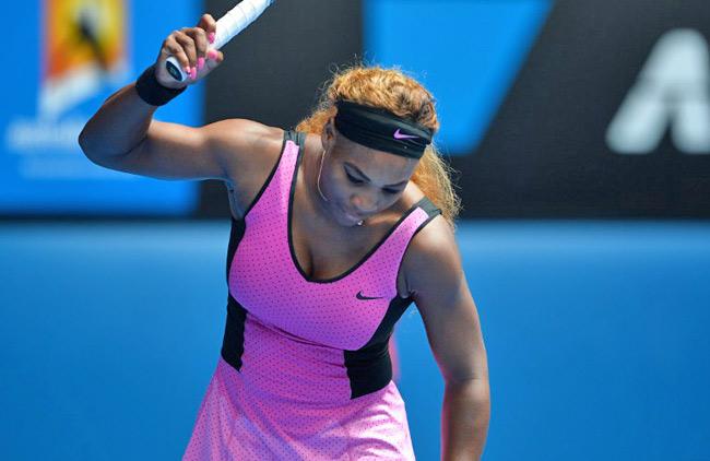 Serena Williams disappointed after losing her women's singles match against Serbiau2019s Ana Ivanovic