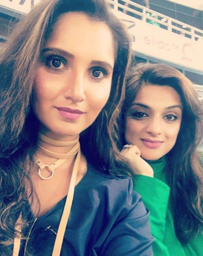 In picture: Gorgeous ladies Ebba Qureshi and Sania Mirza pose for a selfie