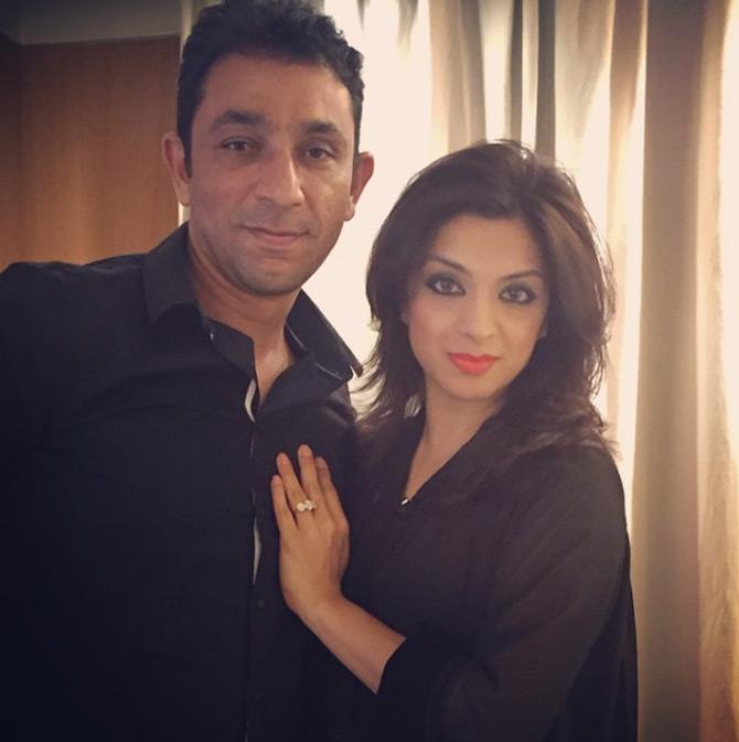 Azhar Mahmood is a former Pakistani cricketer who played for the national side as a bowling all-rounder from the mid-90s to mid-2000s. In picture: Azhar Mahmood with wife Ebba Qureshi