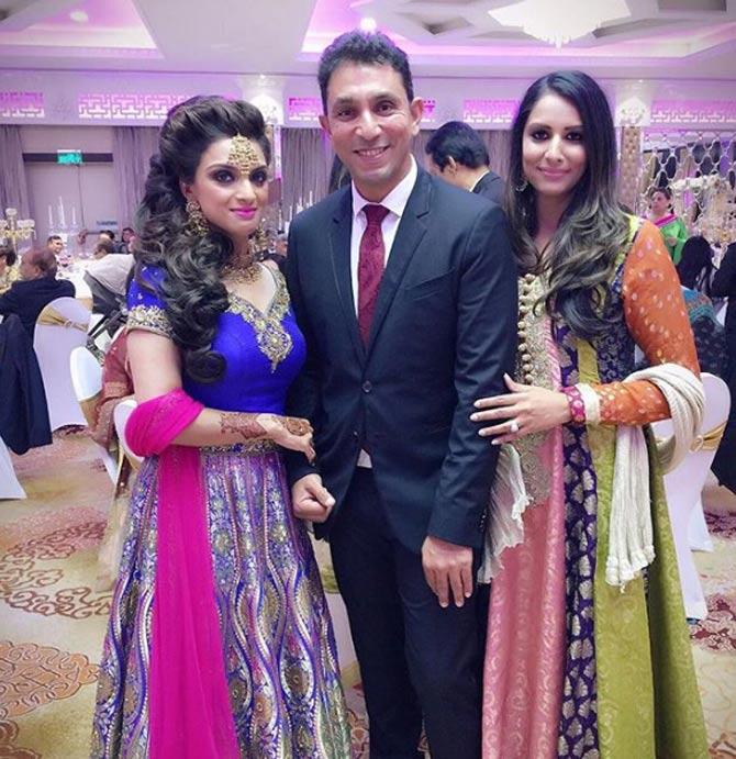 In picture: Ebba Qureshi and Azhar Mahmood with a friend at an event