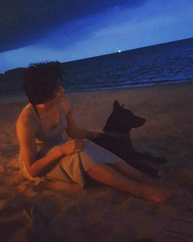 Ashwini Ponnappa's throwback photo with her dog at Koh Samui