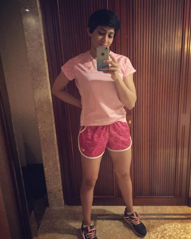 Reached Jakarta and off for a hit at the main Hall.Loving my aww..some Pink Victor shorts and tee #practice#pink#trainingclothes#Indonesia#indonesiaOpen#ilovejakarta#FavoriteTournament