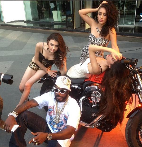 Chris Gayle began his career with Lucas Cricket Club and hails the move to this day. In pic: Chris Gayle just getting his ride pimped at a shoot