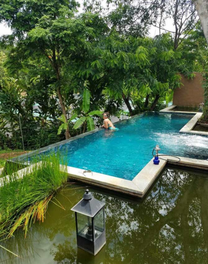 Dipika Pallikal Karthik  is a Commonwealth Games gold medallist as well as a two-time silver medallist.  In picture: Dipika Pallikal poses in a bikini in a swimming pool