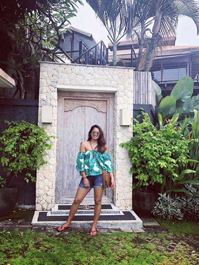 Dipika Pallikal shared this photo from one of her holidays with Dinesh Karthik and wrote. 'Whisked away by the husband to this heavenly place #dpdkadventures #beachsunwinerepeat!'