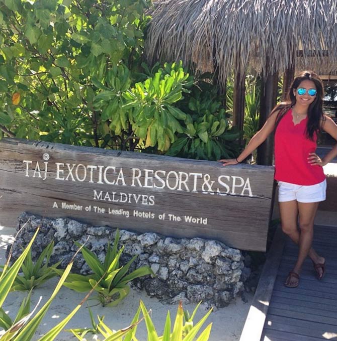 In picture: Dipika Pallikal sports shades and shorts during her vacation in Maldives