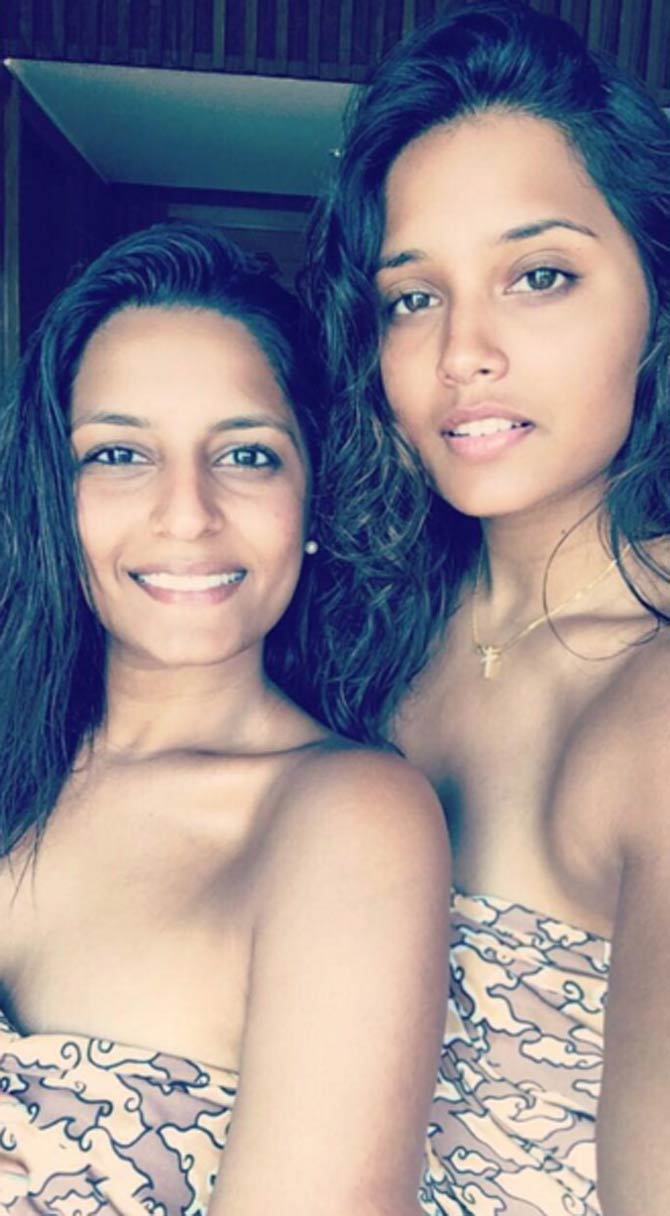 In picture: Dipika Pallikal poses with a friend during a holiday