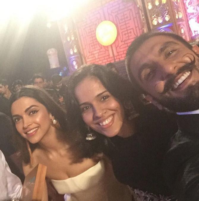 In picture: Awesome trio! Saina Nehwal with Deepika Padukone and Ranveer Singh