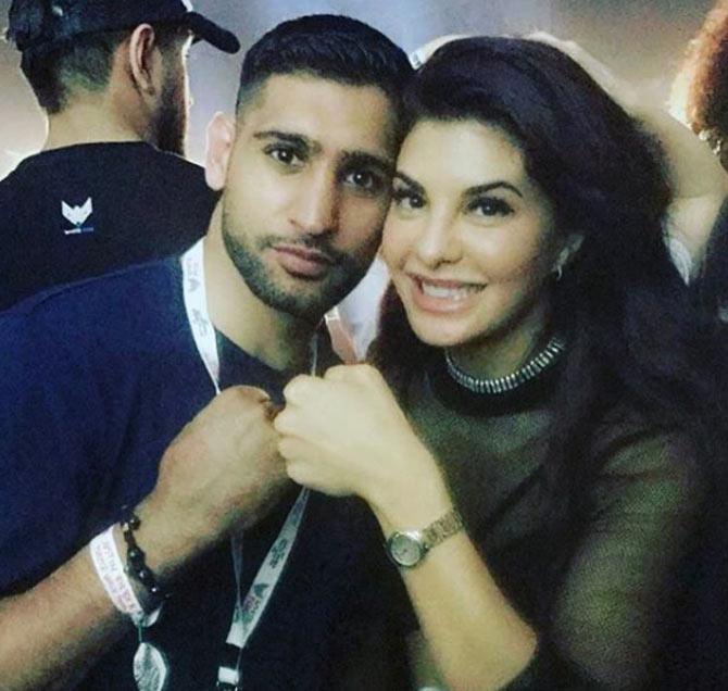 In picture: Amir Khan gets candid with Bollywood actress Jacqueline Fernandez.