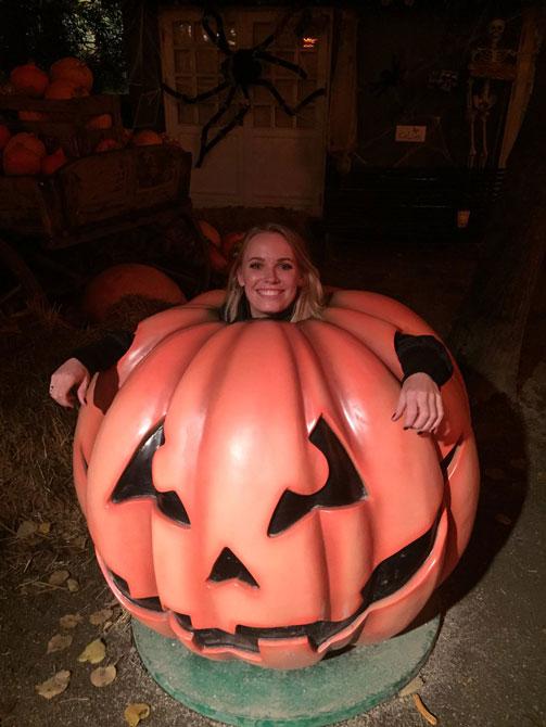 In picture: Caroline Wozniacki gets creative during Halloween!