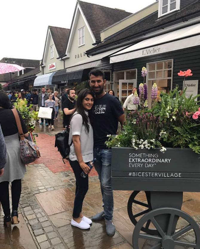 Cheteshwar Pujara deifinitely makes good use of his time when India's matches get over early. He captioned this picture, 'When you finish the match early and wife demands to go shopping.....was supposed to be an off day #countycaptures #shoppingspree'