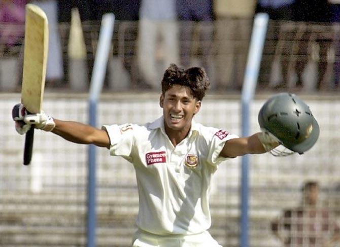 Mohammad Ashraful - 17 years, 60 days - Team: Bangladesh. Test debut - 6 Sept 2001 vs Sri Lanka. Test played: 61. Runs:  2,737. (Pic/ AFP)