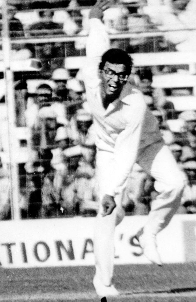 Dilip Doshi: The Gujarat bowler made his Test debut at age 30, and is one of only 4 Test bowlers to do so. He has taken over 100 wickets in Test cricket. Pic/ mid=day archives