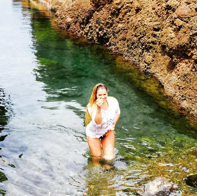 Katia Aveiro loves her bikinis and swimwear and is often seen in them